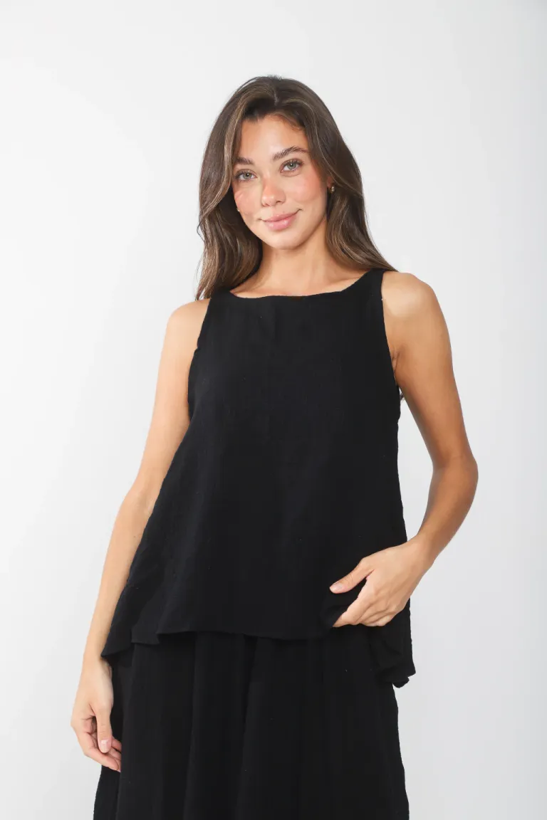 Blusa evase de bambula en tono beige para mujer de Belle en Blusas para argentina