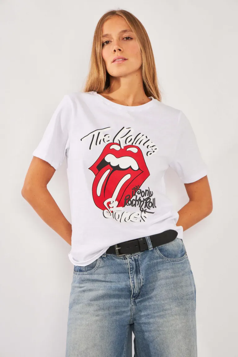 Remera de algodón con estampa The Rolling Stones de Belle en Remeras para argentina