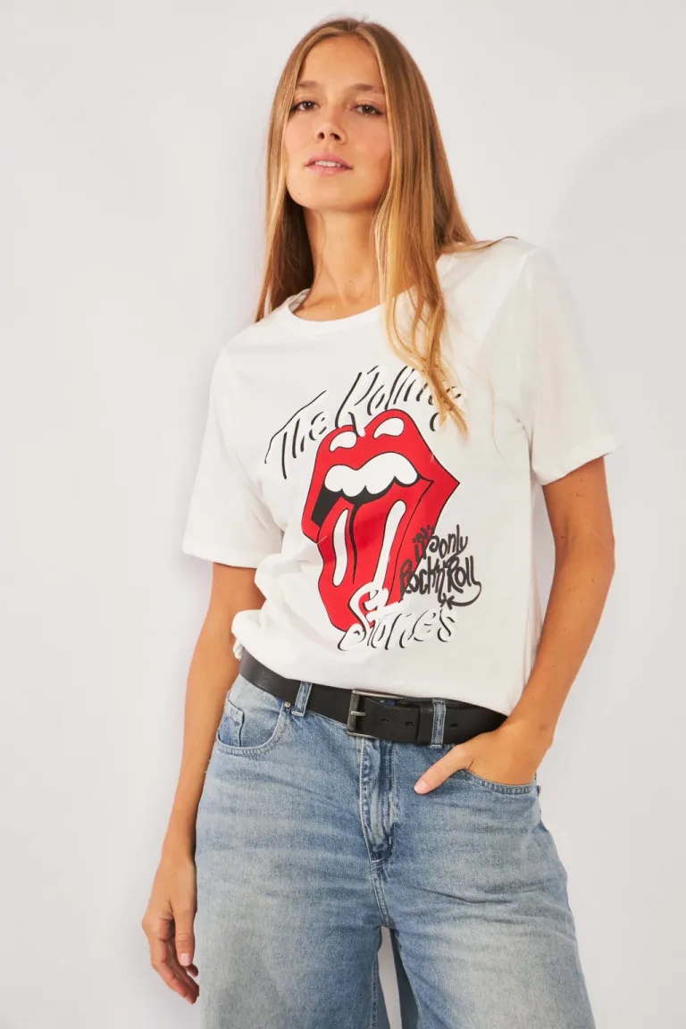 Remera de algodón con estampa The Rolling Stones de Belle en Remeras para argentina