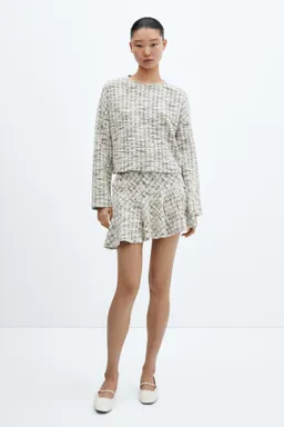Falda tweed asimétrica de Mango en Faldas para argentina