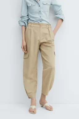 Pantalón cargo lino de Mango en Pantalones para argentina