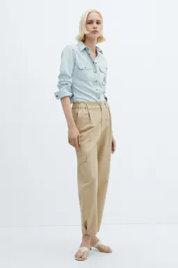 Pantalón cargo lino de Mango en Pantalones para argentina