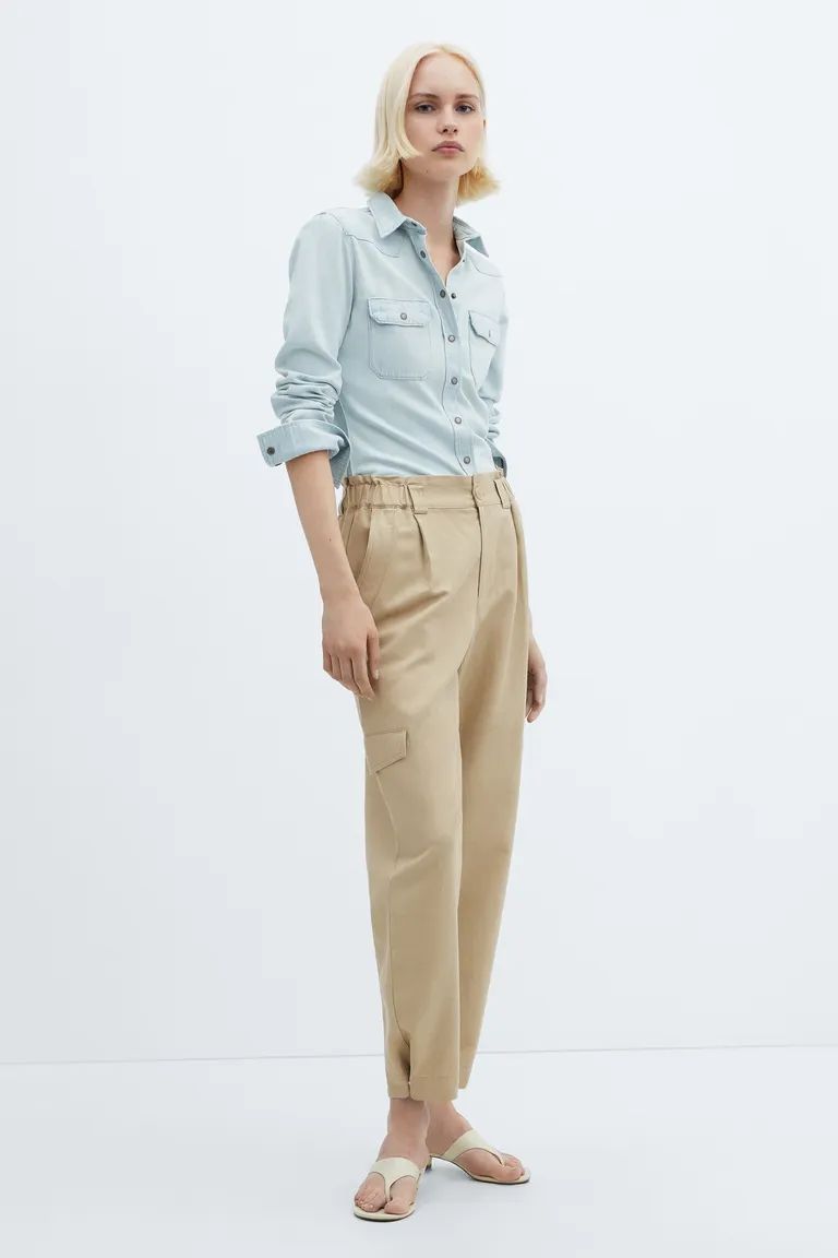 Pantalón cargo lino de Mango en Pantalones para argentina