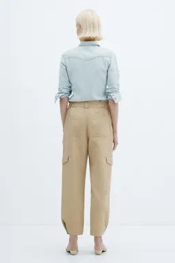 Pantalón cargo lino de Mango en Pantalones para argentina