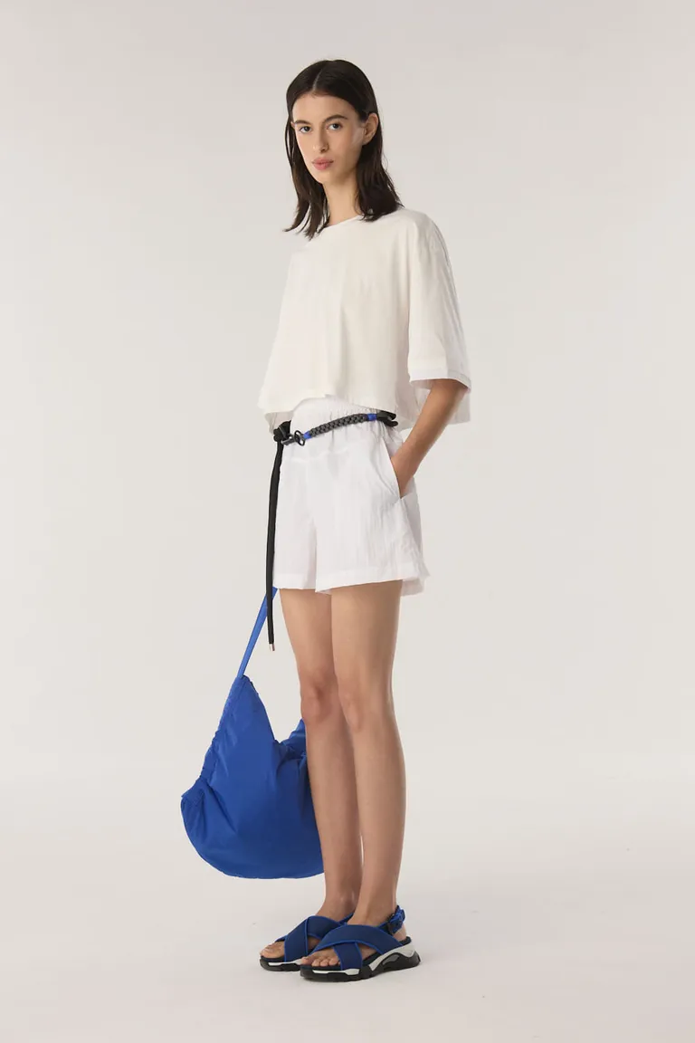 Short de tiro medio alto con cintura elástica y bolsillos laterales de corte holgado de Furzai en Shorts para argentina