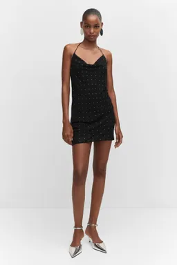 Vestido escote drapeado strass de Mango en Vestidos para argentina
