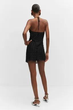 Vestido escote drapeado strass de Mango en Vestidos para argentina