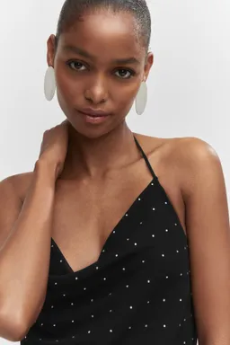 Vestido escote drapeado strass de Mango en Vestidos para argentina