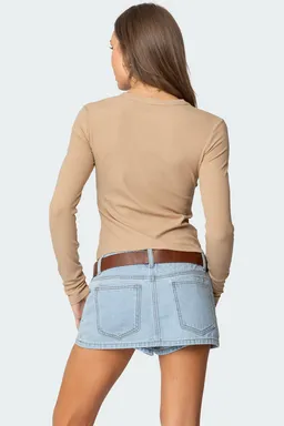Remera nicky manga larga ribbed de Edikted en Remeras para argentina