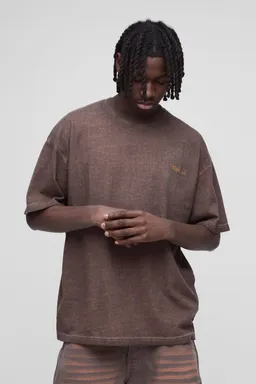 Remera oversized hombre efecto lavado de Boohooman en Remeras y Polos para argentina