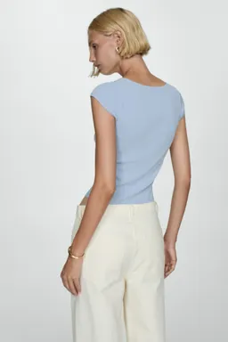 Top punto fino canalé de Mango en Tops para argentina