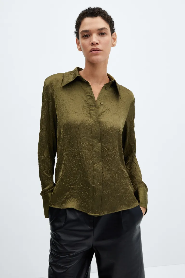 Camisa textura satinada de Mango en Camisas para argentina