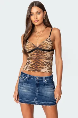 Musculosa malla tigre de Edikted en Tops para argentina