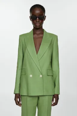 Americana de traje de lino de Mango en Blazers para argentina