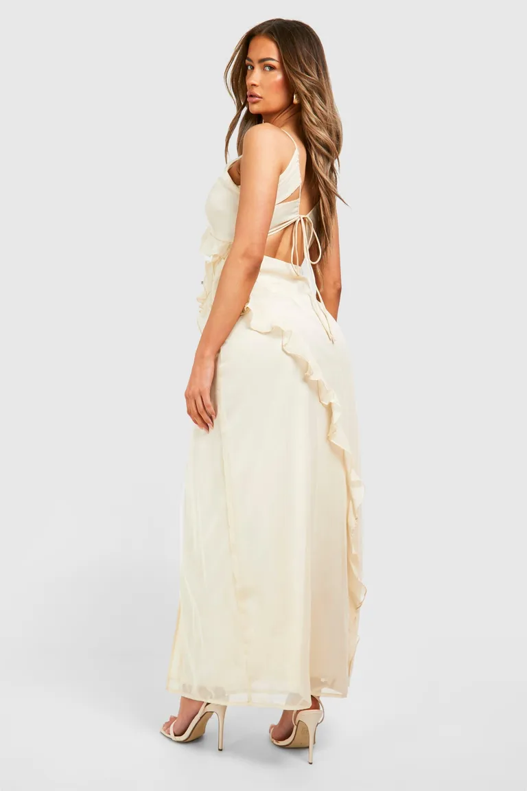 Maxi vestido gasa volantes de Boohoo en Vestidos para argentina