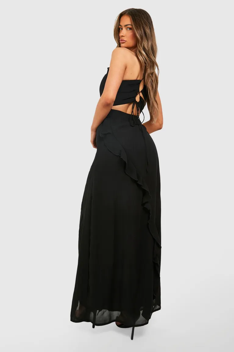 Maxi vestido gasa volantes de Boohoo en Vestidos para argentina