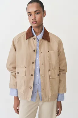 Parka vaquera cuello contrastante de Mango en Chaquetas para argentina