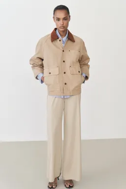 Parka vaquera cuello contrastante de Mango en Chaquetas para argentina