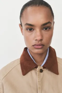 Parka vaquera cuello contrastante de Mango en Chaquetas para argentina