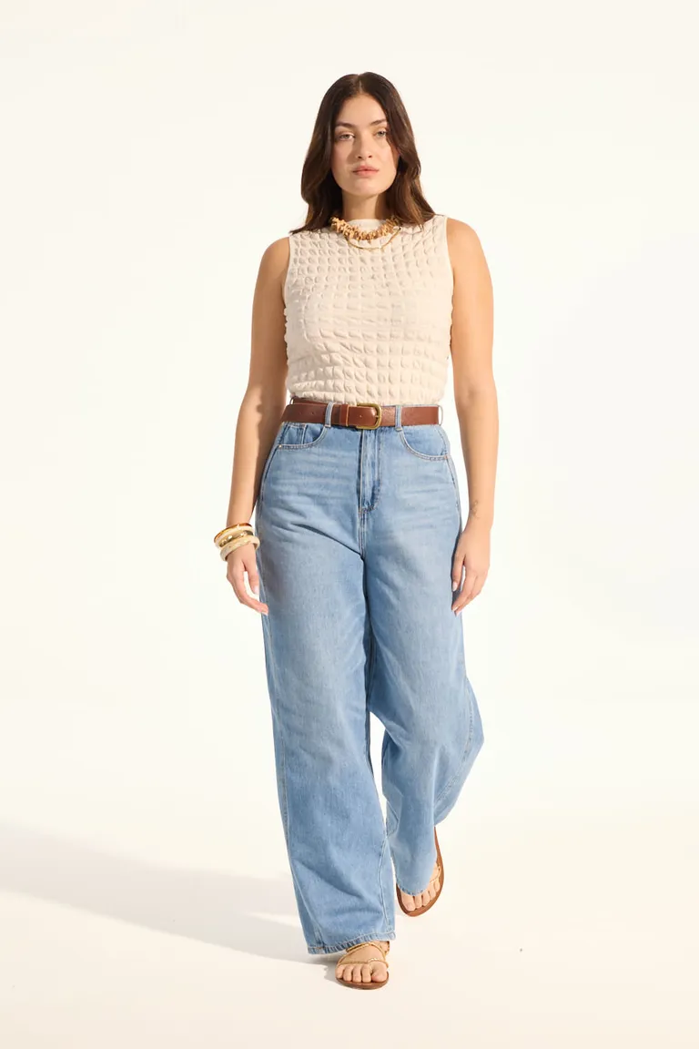 Pantalones vaqueros holgados y de corte ancho con recortes laterales de Portsaid en Pantalones para argentina