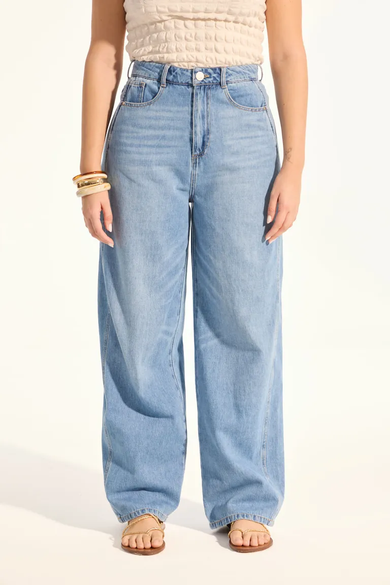 Pantalones vaqueros holgados y de corte ancho con recortes laterales de Portsaid en Pantalones para argentina