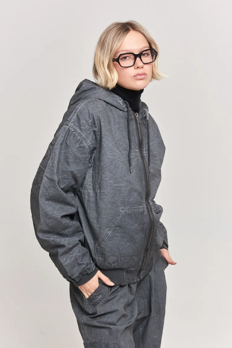 Chaqueta de gabardina lavada con relleno acolchado y capucha de 47 Street en Chaquetas para argentina