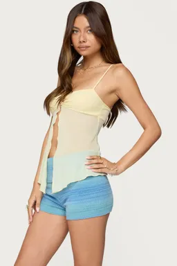 Top malla reeve abertura frontal de Edikted en Tops para argentina