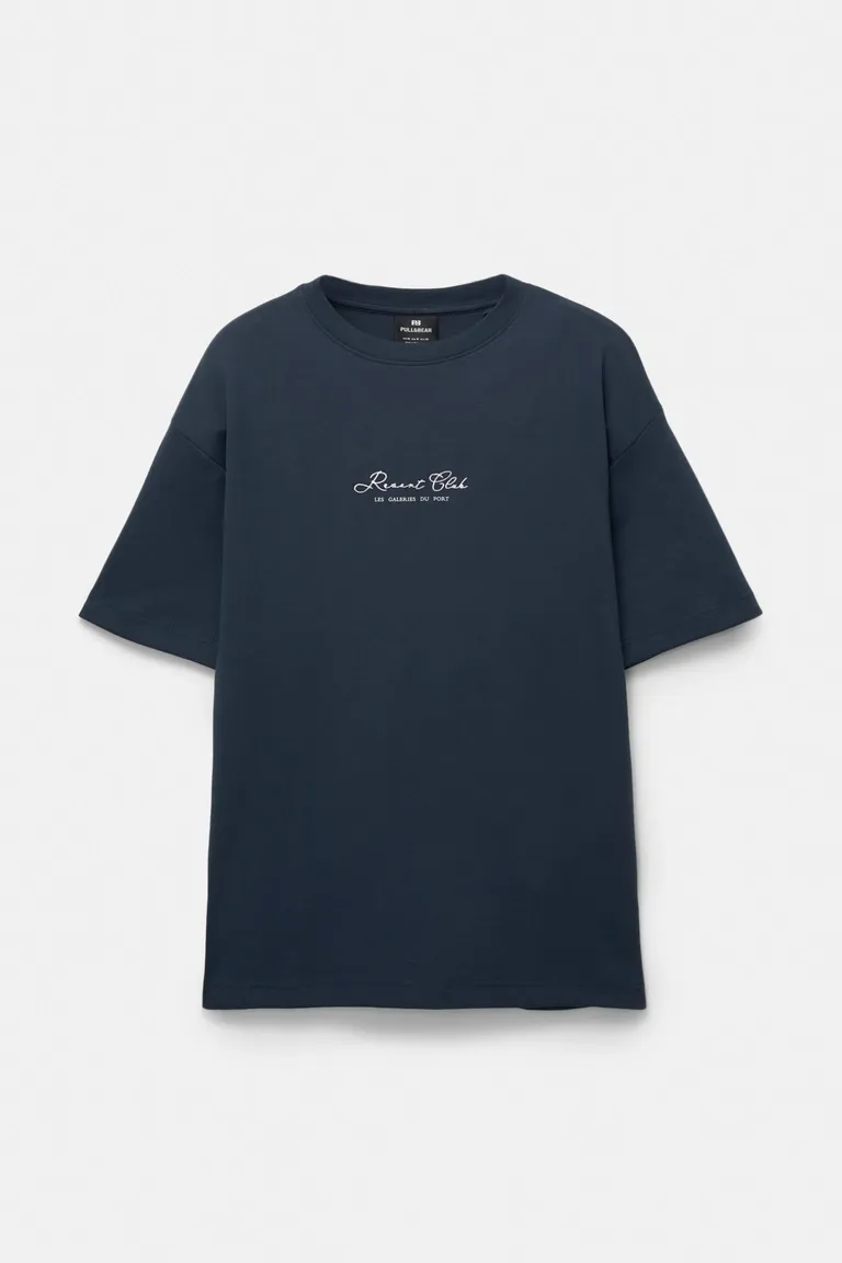 Buzo manga corta bordado de Pull&Bear en Remeras y Polos para argentina