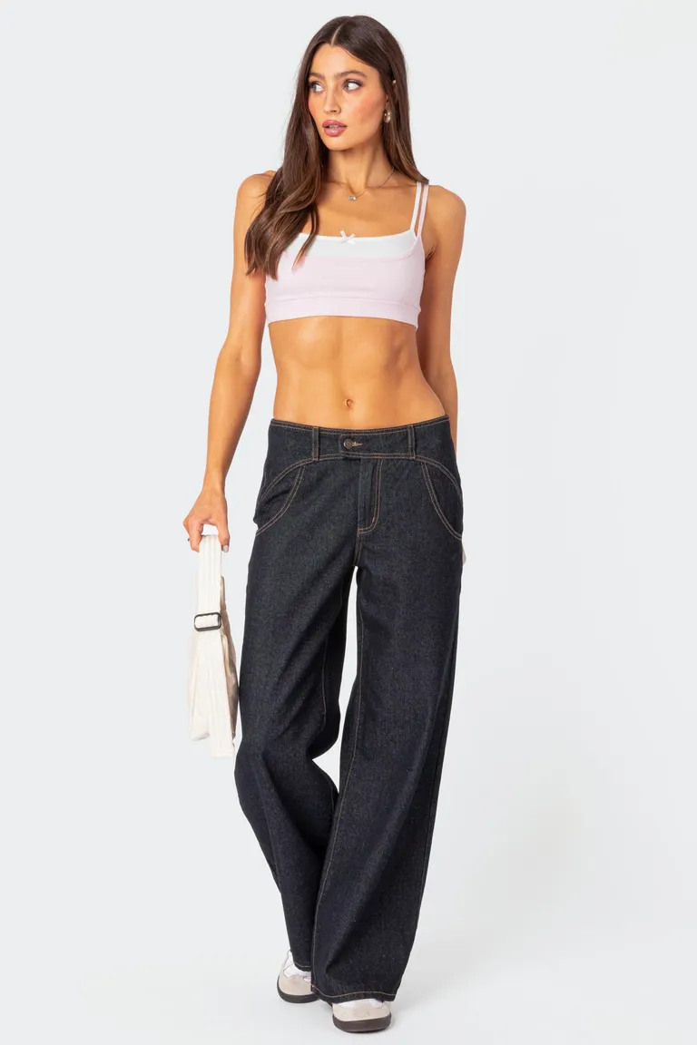 Jeans tiro bajo western de Edikted en Pantalones para argentina