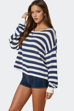 Sweater rayas oversized anney de Edikted en Buzos y Sweaters para argentina