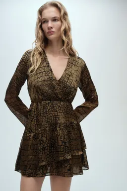 Vestido volantes animal print de Mango en Vestidos para argentina