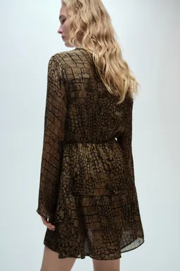 Vestido volantes animal print de Mango en Vestidos para argentina