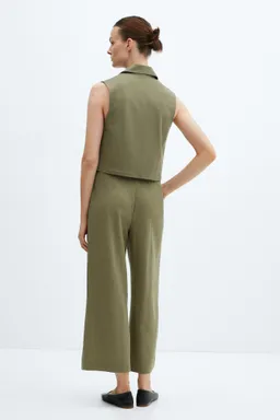 Pantalón crop cintura elástica de Mango en Pantalones para argentina