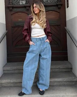 Cazadora efecto cuero de Bershka en Chaquetas para argentina