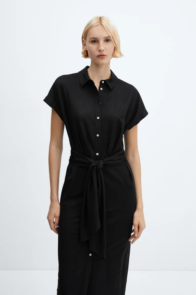 Vestido camisero con lazo de Mango en Vestidos para argentina