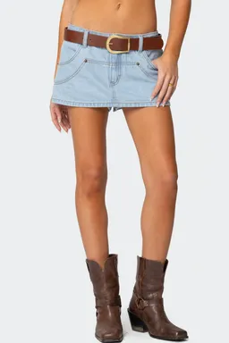 Mini faldashort denim stitched de Edikted en Faldas para argentina