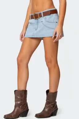 Mini faldashort denim stitched de Edikted en Faldas para argentina