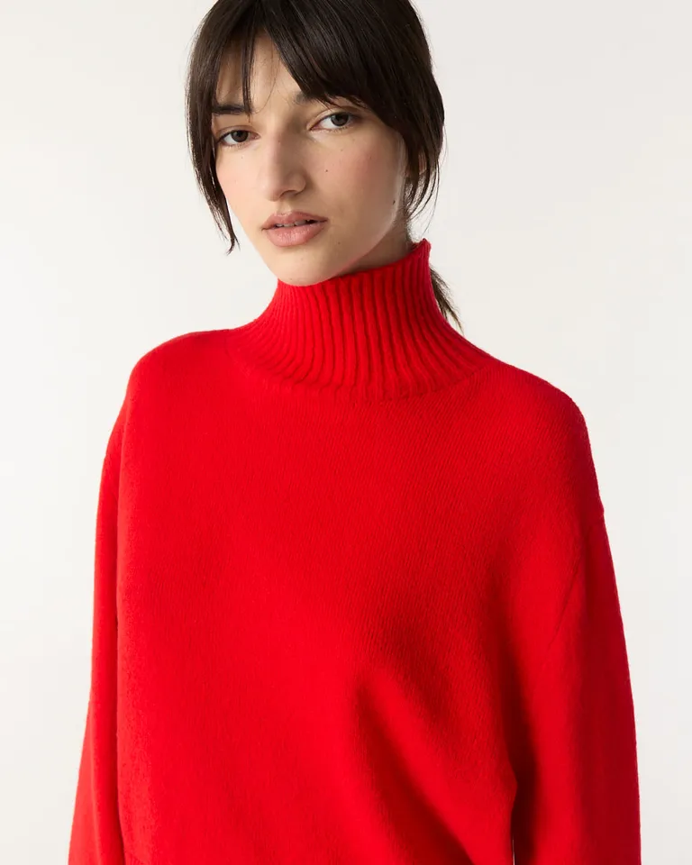 Sweater de punto con cuello polera y mangas amplias de corte holgado de Furzai en Buzos y Sweaters para argentina