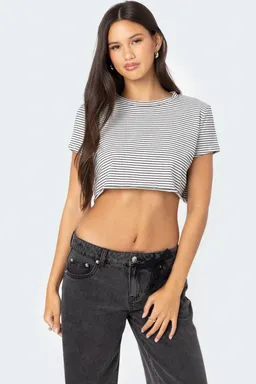 Remera rayada corta de Edikted en Remeras para argentina