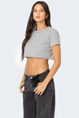 Remera rayada corta de Edikted en Remeras para argentina