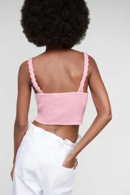 Top crop punto de Mango en Tops para argentina