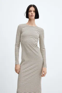 Vestido canalé rayas de Mango en Vestidos para argentina