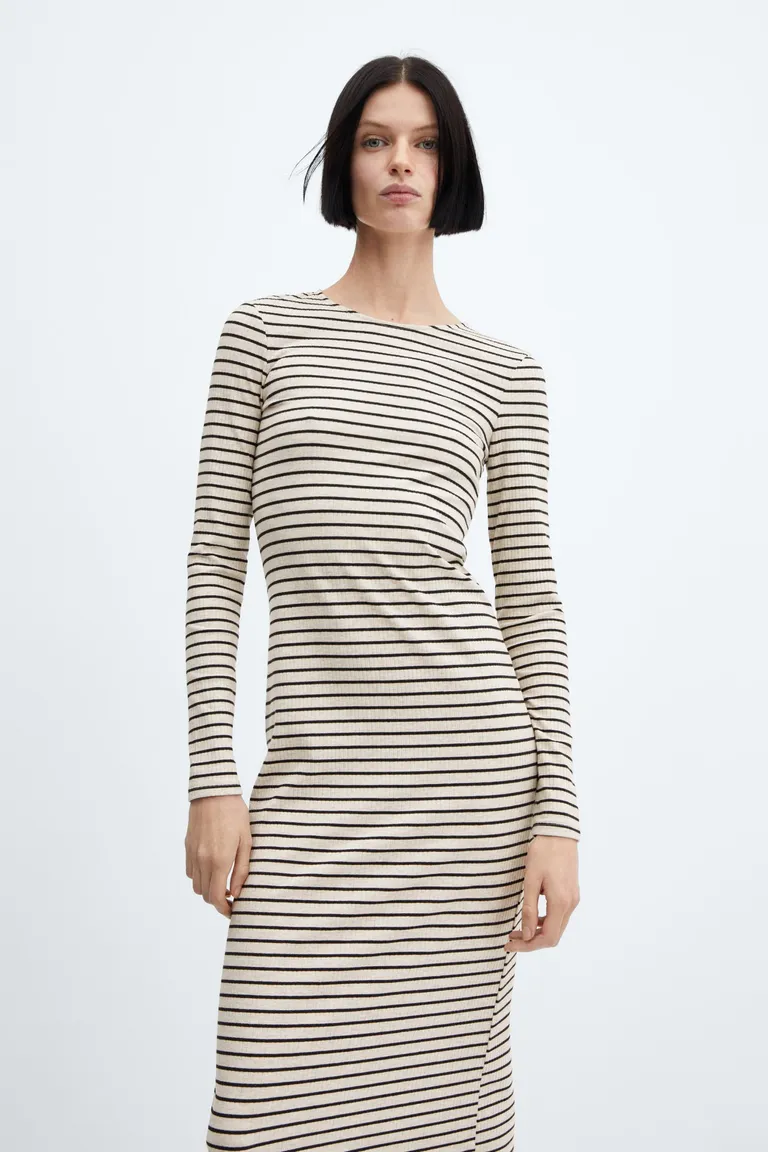 Vestido canalé rayas de Mango en Vestidos para argentina