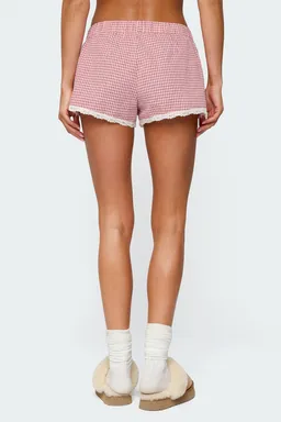 Shorts plaid vaughn con encaje de Edikted en Pijamas y Sleepwear para argentina