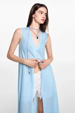 Chaleco largo algodón de Mango Teen en Chalecos para argentina
