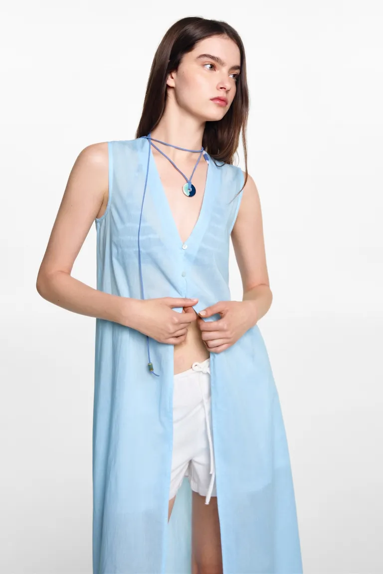 Chaleco largo algodón de Mango Teen en Chalecos para argentina