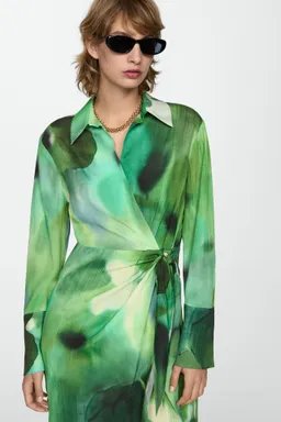 Vestido estampado con lazo de Mango en Vestidos para argentina