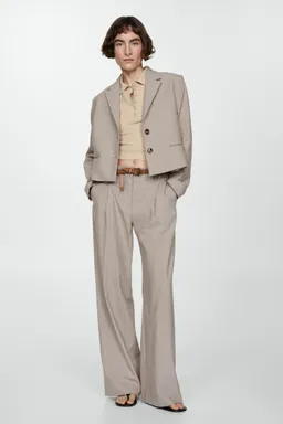 Americana crop raya diplomática de Mango en Blazers para argentina