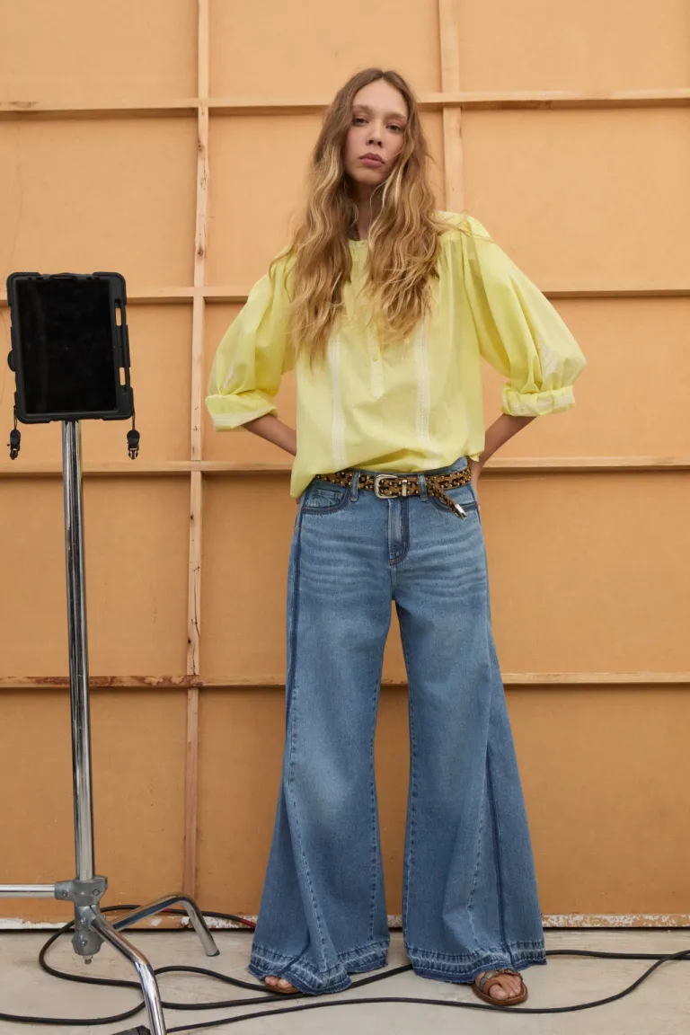 Pantalones de tiro medio de corte oxford con recortes laterales de Rapsodia en Pantalones para argentina
