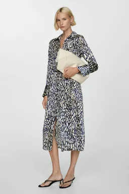 Vestido satinado estampado de Mango en Vestidos para argentina